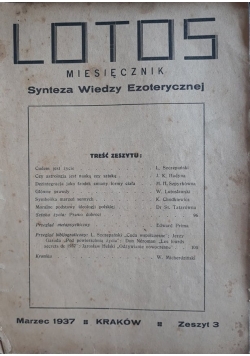Lotos miesięcznik, marzec 1937 r., zeszyt 3