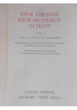 Der Grosse Wochentagsschott
