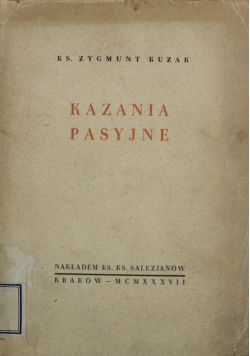 Kazania Pasyjne 1937 r.