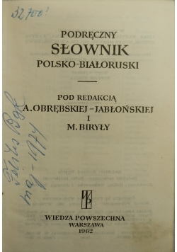Podręczny słownik polsko - białoruski