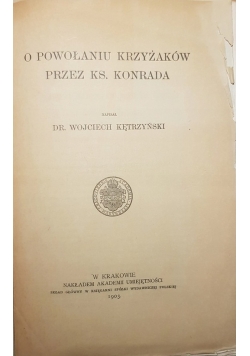 O powołaniu krzyżaków przez ks.Konrada
