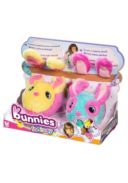 Bunnies fantasy 2 dwupak różowo-żółty i różowo-zielony