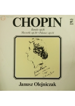 Chopin Rondo op. 16, Mazurki op. 24 Polonez op.44, Płyta winylowa
