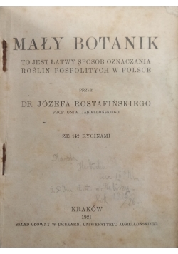 Mały botanik, 1921 r.