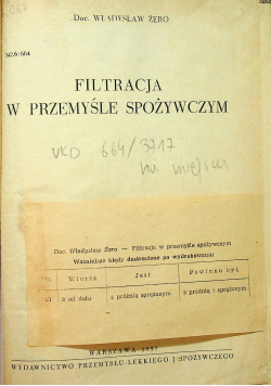 Filtracja w przemyśle spożywczym