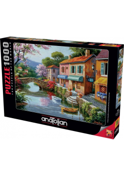 Puzzle 1000 Wiejskie sklepu nad rzeką