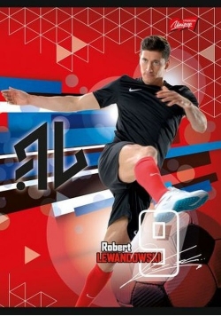 Zeszyt A5 w linie 32 kartki z marginesem Robert Lewandowski