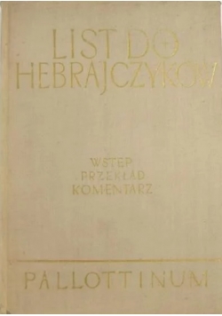 List do Hebrajczyków. Wstęp przekład komentarz