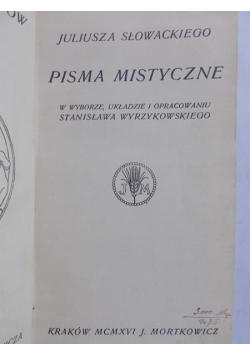 Pisma mistyczne, 1916 r.