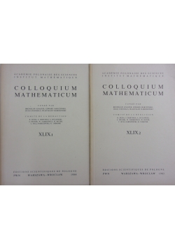 Colloquium Mathematicum, XLIX, Tom I i II
