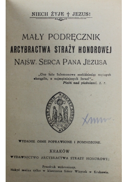 Mały Podręcznik Arcybractwa Straży Honorowej 1937 r.