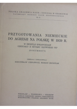 Przygotowania do agresji na Polskę w 1939 r.