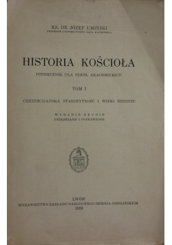 Historia Kościoła ,Tom I ,1939r.