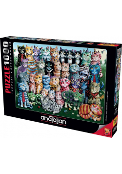 Puzzle 1000 Zjazd rodzinny kotów