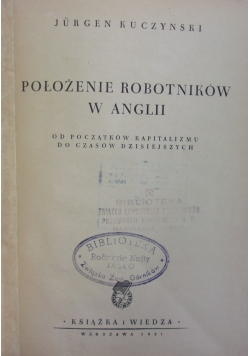 Położenie robotników w Anglii