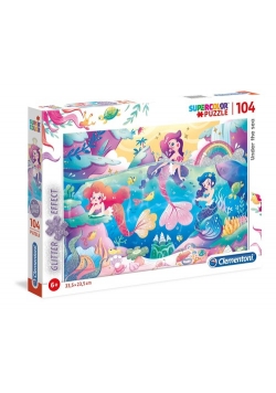 Puzzle Supercolor 104 z brokatem Under the Sea