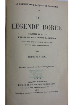 La Legende Doree, 1913 r.