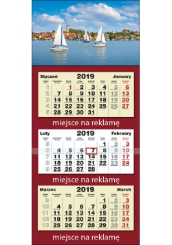 Kalendarz trójdzielny LUX 2019