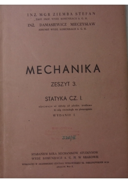Mechanika, zeszyt 3, 1949 r.