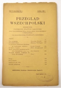 Przegląd Wszechpolski, rok III, nr 11, 1924 r.