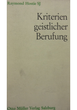Kriterien geistlicher Berufung, 1964r.
