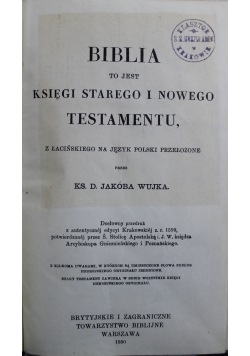 Biblia to jest Księgi Starego i Nowego Testamentu 1950 r.