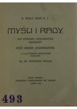Myśli i Rady ,1924 r.