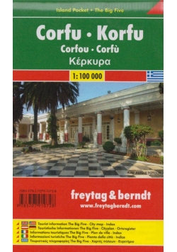 Korfu laminowany plan miasta 1:100 000
