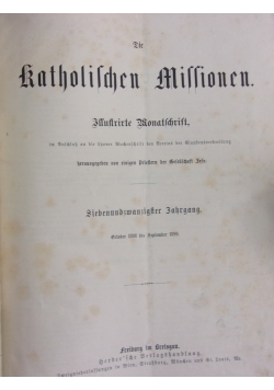 Die Katolischen Missionen, 1898r.