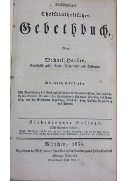 Christkatholisches Gebethbuch, 1834 r.