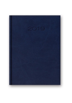 Kalendarz 2019 21DB książkowy dzienny niebieski