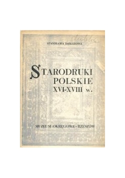 Starodruki Polskie XVI-XVIII w.
