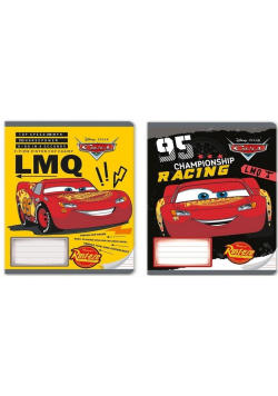 Zeszyt A5/16K linia potrójna Cars
