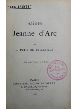 Saint Jeanne dArc 1923 r.