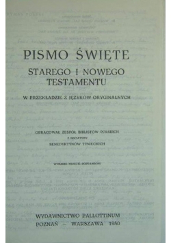 Pismo Święte Starego i Nowego Testamentu