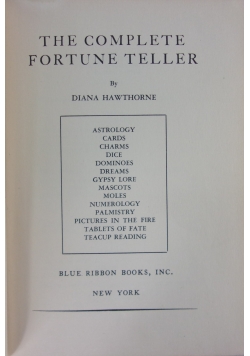 The complete fortune teller ,1940r.