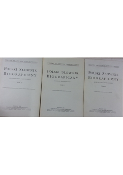 Polski Słownik Biograficzny ,zestaw 3 książek ,Reprint 1936 r.