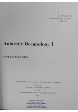 Antarctic Oceanology I