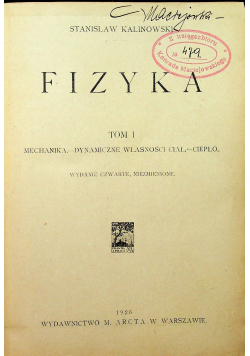 Fizyka tom I 1926r