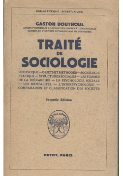Traite de Sociologie , 1946r.