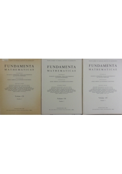 Fundamenta Mathematicae Vol.139 nr.1,2,3