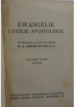 Ewangelie i dzieje apostolskie, 1938 r.