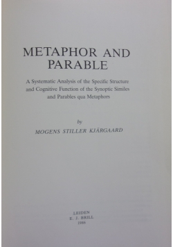 Metaphor and parable