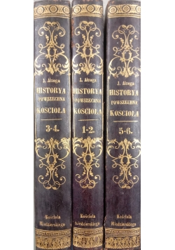 Historya powszechna Kościoła, 1855 r.Zestaw 3 książek