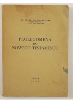 Prolegomena do Nowego Testamentu, 1949 r.