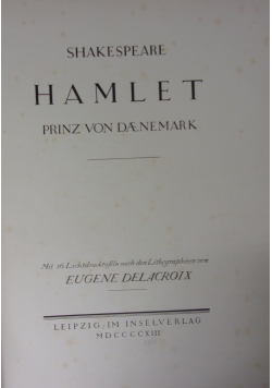 Hamlet Prinz von Daenemark, 1913r.
