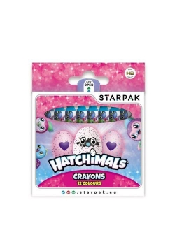 Kredki woskowe 12 kolorów Hatchimals