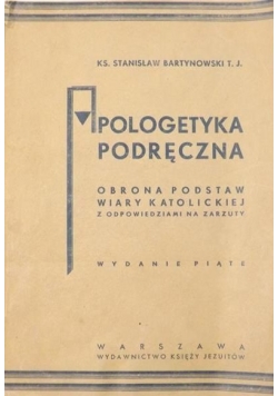 Apologetyka Podręczna, 1939r.