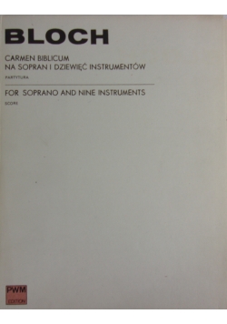 Carmen Biblicum na sopran i dziewięć instrumentów