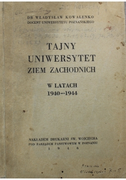 Tajny Uniwersytet ziem Zachodnich 1946r